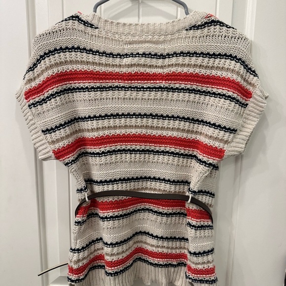 Hollister Women's Open-Front Belted Cardigan - Red, Black, Cream Y2K Fashion - Picture 5 of 5